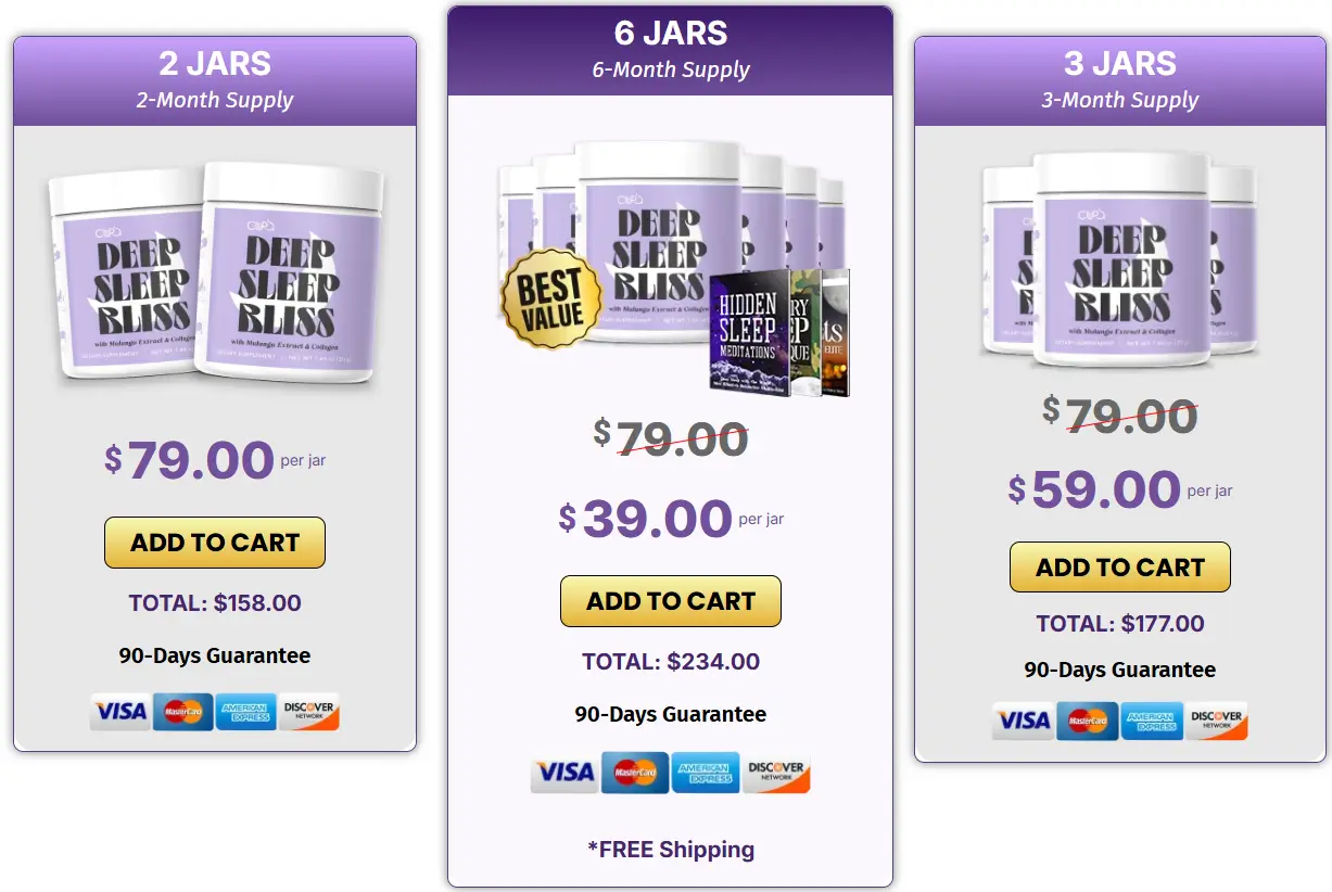 DeepSleep Bliss-Pricing-Options